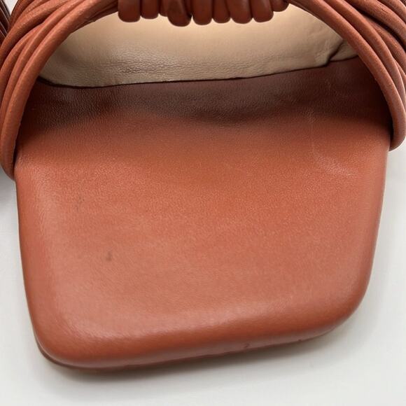 Antonio Melani Carmel Knot Tubular Leather Dress Sandals Brown Size 5.5 - Picture 4 of 5